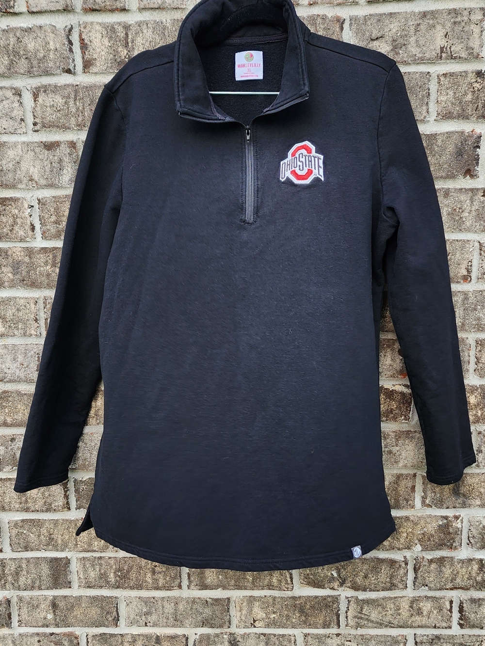 Ohio State Black Quarter-Zip Pullover Sweatshirt Unisex